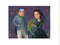 Leguan Kunst Druck, Print von Original Acryl Bild, Kunstposter A4 Mann und Frau Portrait