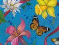 Poster Blumen, Acryll lbilder abstrakt Druck, Wildblumen Malerei Kunstdruck, Bilder Wohnzimmer, Wanddeko bunte Blumen