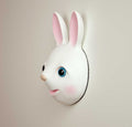 Wandskulptur Hase  Maske Wand-Dekor Design  Wandtrophäe Trophäe  Jagdtrophäe  Wohndekor