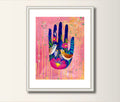 Print Hand Kunstdruck Illustration Kunst Art Druck Print von Original Acrylbild