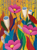 Druck Blumen Art Print Kunst Blumen Poster A4 Kunstposter Malerei