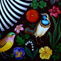 Flora Print Kunst  Print von Original Acrylbild A3 A4 Kunstposter Malerei