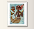 Nixe Art Print Druck Kunst, Print von Original Acrylbild  Kunstposter Malerei