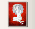 Akt , Art Print, Druck, Kunst, Print von Original Acrylbild, A4, Kunstposter, Malerei