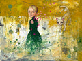 Print Blumenflüsterin, Kunst, Art Print Druck, Kunstposter,Malerei