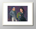 Leguan Kunst Druck, Print von Original Acryl Bild, Kunstposter A4 Mann und Frau Portrait