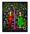 Adam und Eva Art Print, Druck Kunst  Print von Original Acrylbild, A4