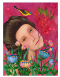 Art Print A4 Frühling Druck, Print von Original Acrylbild, Kunstposter