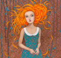 Kunst Art Print Druck Rapunzel  A4 A3 Kunstposter Acryl Malerei