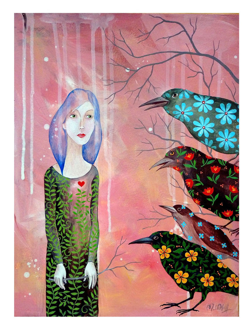 Druck Poster Art Print  Kunst  Print von Original Acrylbild A4 Kunstposter Malerei
