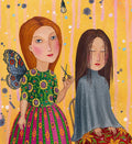 Art Print, Friseurin , Druck, 2 Frauen Acrylbild, Kunstposter