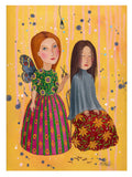 Art Print, Friseurin , Druck, 2 Frauen Acrylbild, Kunstposter