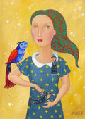 Kunstdruck Illustration Kunst, Fine Art Print Druck, Print von Original Acrylbild Geheimnis