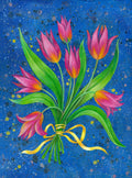 Tulpen Fine Art Print Druck   Kunstposter Blumen Malerei Tulpenstrauß