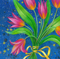 Tulpen Fine Art Print Druck   Kunstposter Blumen Malerei Tulpenstrauß