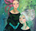 Print Zwei Frauen Kunstdruck Illustration Kunst Malerei