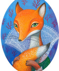 Fuchs Kunst Art Print Druck, Print Fox, Acrylbild, A4 (297 x 210mm), (11,7 x8.3 in)