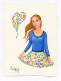 Aquarell Original Malerei Handgefertigtes Büttenpapier Original  Aquarell Malerei FINE ART , Illustration,