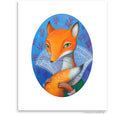 Fuchs Kunst Art Print Druck, Print Fox, Acrylbild, A4 (297 x 210mm), (11,7 x8.3 in)