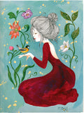 Art Print Vogel Druck  Kunstposter A4