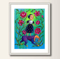Art Print Morgenstern Print von Original Acryl bild, A4 (297 x 210mm), (11,7 x8.3 in) Maximalistisch