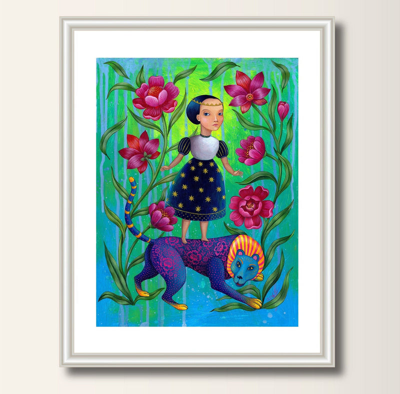 Art Print Morgenstern Print von Original Acryl bild, A4 (297 x 210mm), (11,7 x8.3 in) Maximalistisch
