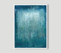 Mint Blue Abstract Painting, Original Acrylic Art on Paper, 30x 40cm