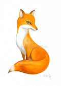 Fuchs Kunstdruck, Tierbild, Rotfuchs Kunstdruck, Fuchs Aquarell Original, Print