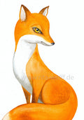 Fuchs Kunstdruck, Tierbild, Rotfuchs Kunstdruck, Fuchs Aquarell Original, Print