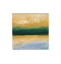 Small Abstract Landscape Painting, Acrylic on Canvas (13x13cm) in a passe-partout