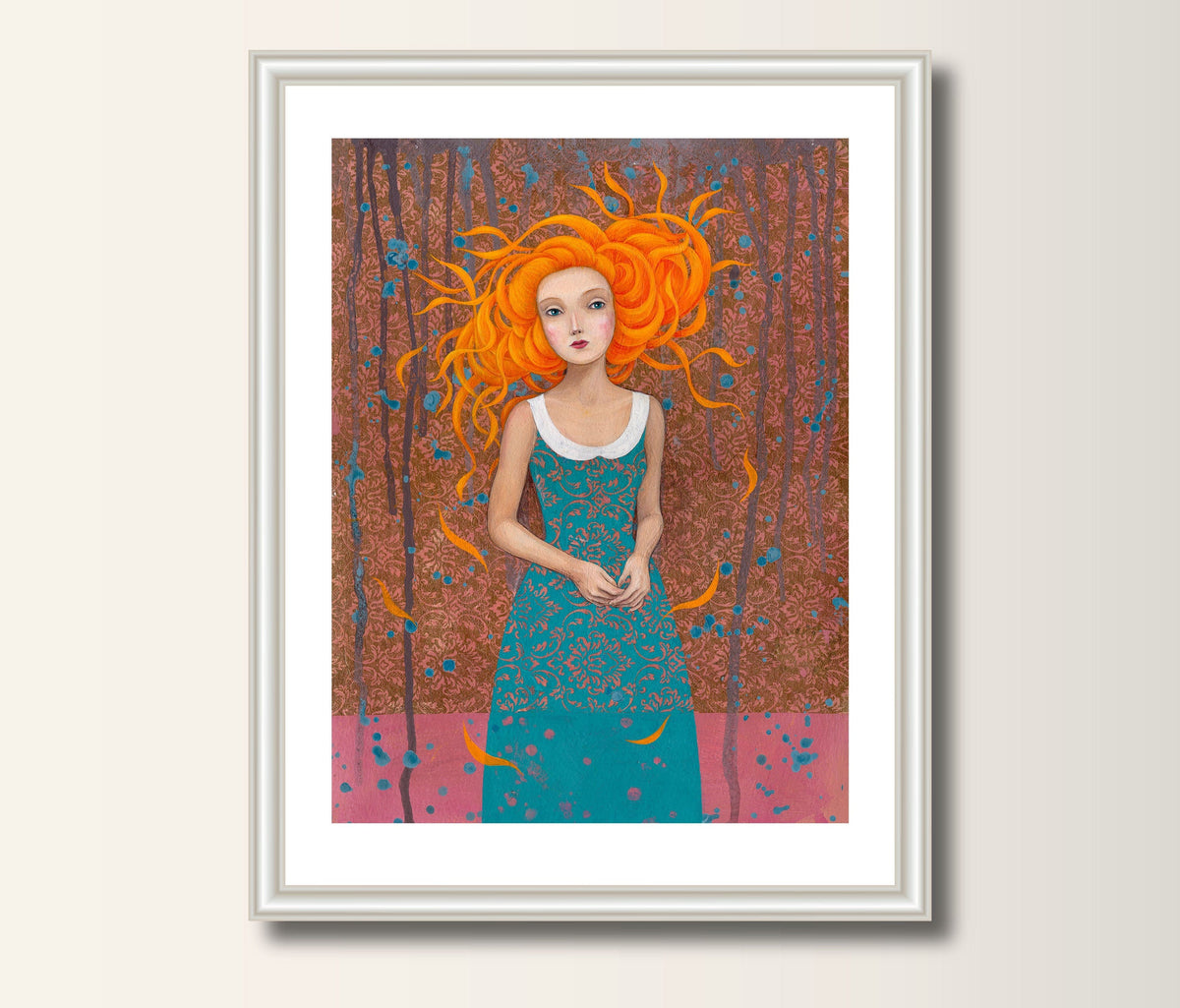 Kunst Art Print Druck Rapunzel  A4 A3 Kunstposter Acryl Malerei