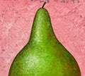 Original Gemälde Birne Acryl auf Leinwand Unikat 30 x 30 cm