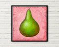 Original Gemälde Birne Acryl auf Leinwand Unikat 30 x 30 cm