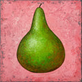 Original Gemälde Birne Acryl auf Leinwand Unikat 30 x 30 cm