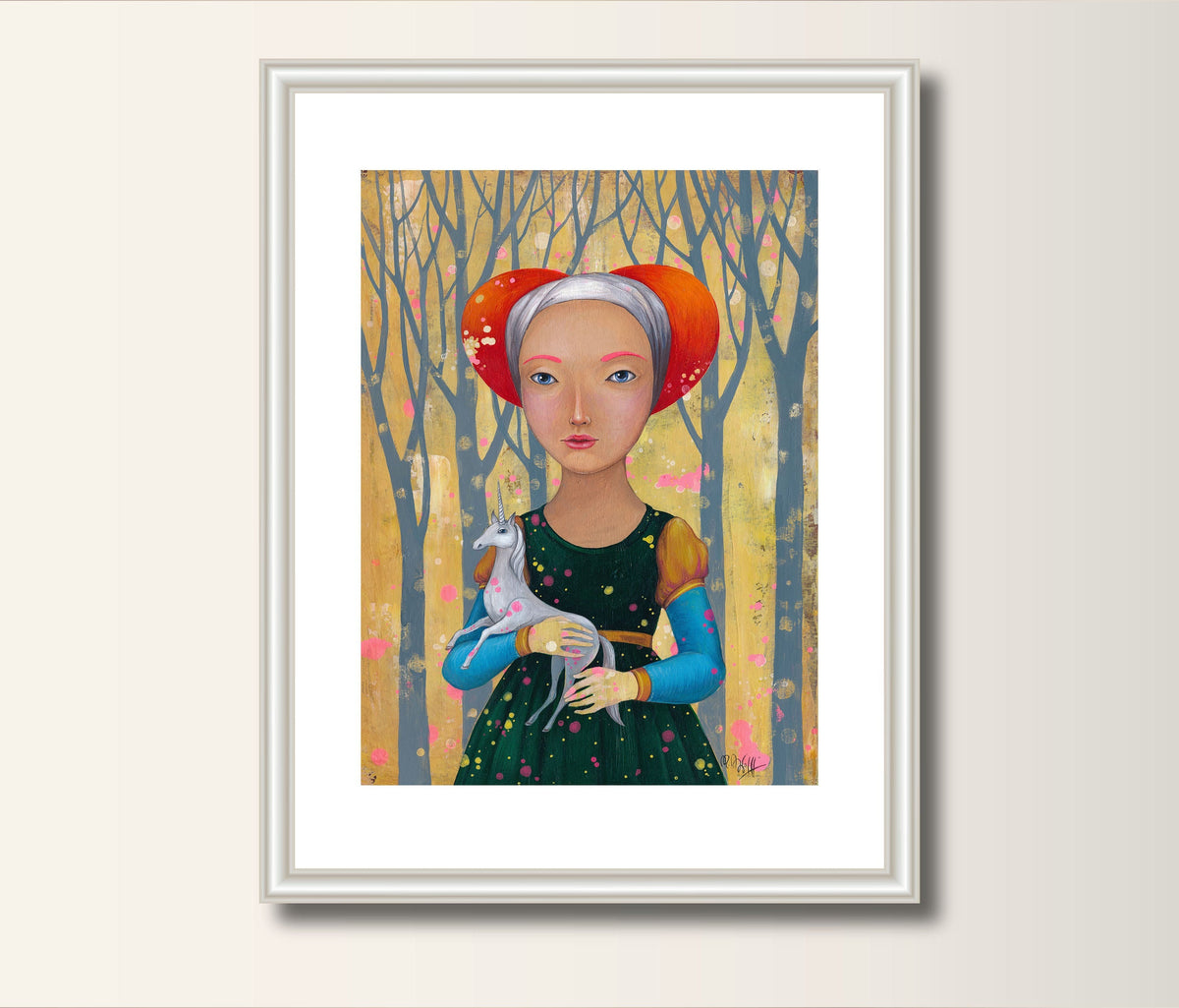 Art Print Einhorn  Kunstposter Druck von Original Acrylbild