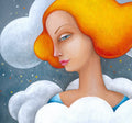 Art Print Sonne und Wolken, Himmel, Kunst  Druck, Print, Himmelbild Poster