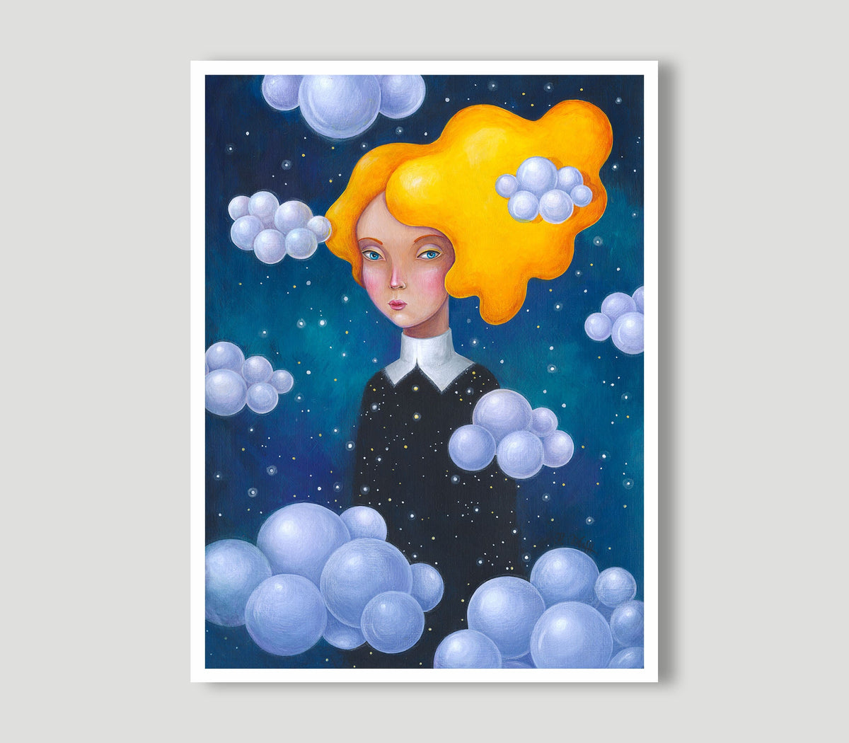 Sonne in Wolken, Himmel, Kunst, Art Print Druck, Print, Himmelbild, Sternenhimmel, Poster