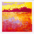 Acrylic Painting on Canvas small Abstract Landscape 10 х 10cm Original Acryl Painting Art