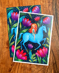 Pferd Postkarte Kunstpostkarte A6 Druck Blaues Pferd Kunst Print Kunstkarte