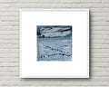 Silver Abstract Acrylic Painting, Modern Wall Art, 5x5"