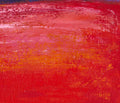 Red Abstract Impasto Painting: Original Beach Wall Art, Acrylic on paper
