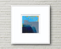 Small Abstract Acrylic Painting on Canvas in a passe-partout