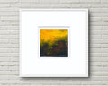 Original Abstract Landscape Acrylic Painting, Small Canvas Art (4x4in)