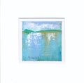 Blue Lagoon Original Abstract Painting on Canvas, 4” x 4”zoll