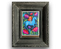 Blaues Pferd Print  Kunst Druck, Print von Original Acrylbild