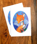 Postkarte Fuchs, Kunstpostkarte, Aquarell Fuchs, Kunst, Art Print, Druck, Print Fox