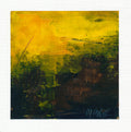 Original Abstract Landscape Acrylic Painting, Small Canvas Art (4x4in)