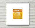 Origina Acrylic Painting on Canvas Small Abstract Landscape, 10 х 10cm, Acryl Painting Modern Art