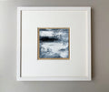 Small Black and White Abstract Landscape Painting, Original Acrylic on Paper