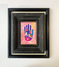Postkarte Hand A6 Kunstkarte, Schützende Hand, Kunstdruck Esoterik Deko, Magische Hand Druck